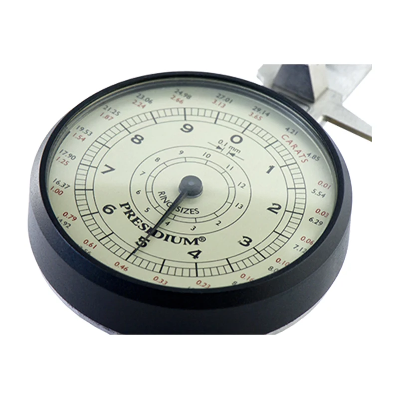 Presidium Gemstone Dial Gauge PDG Analog Diamond Measuring Tool Carat Weight Converter for Round Brilliant Cut for Jewelers