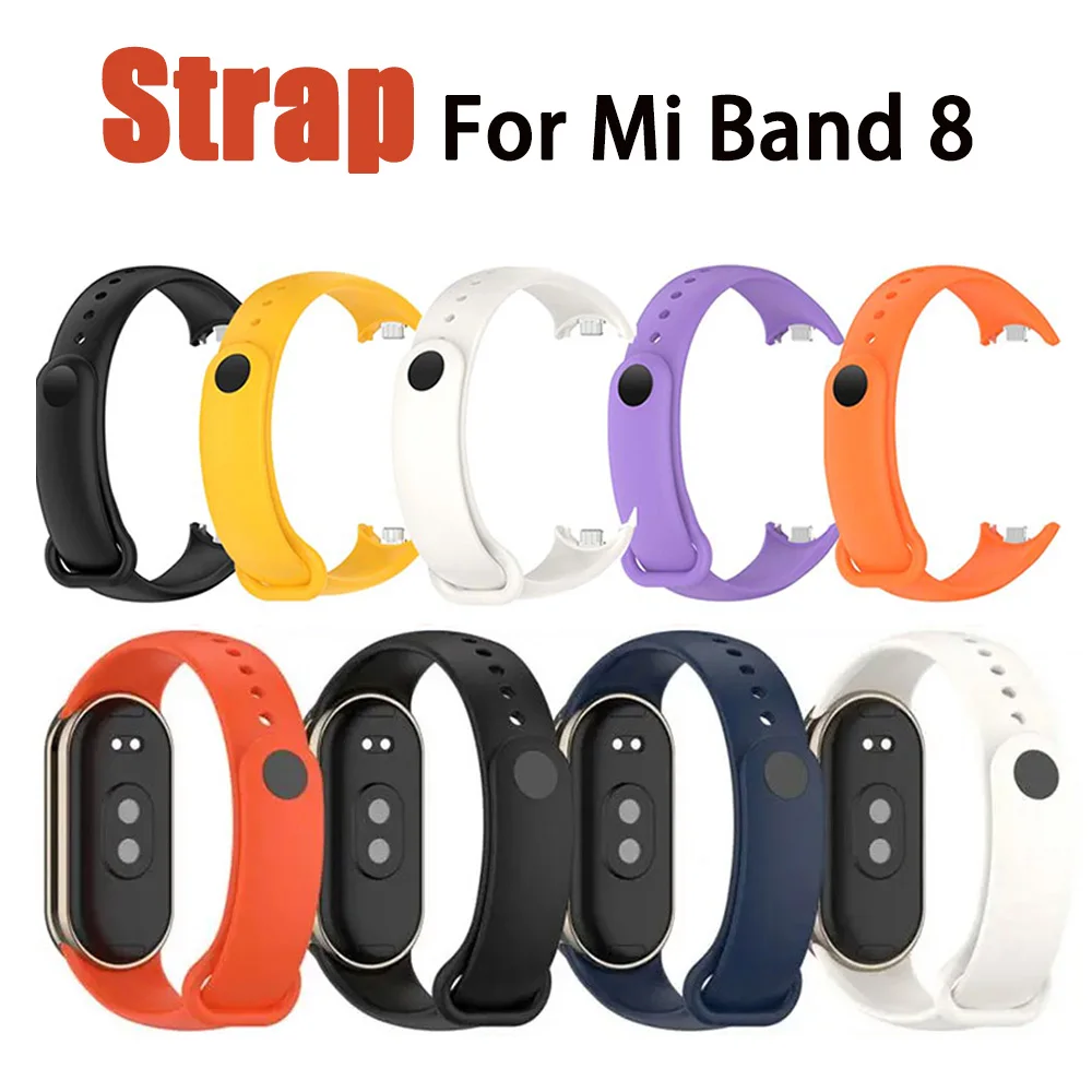 Silicone Wrist Strap For Xiaomi Mi Band 10/9/8 NFC Wristband Skin-Friendly Soft & Flexible Silicone Straps for Male and Female