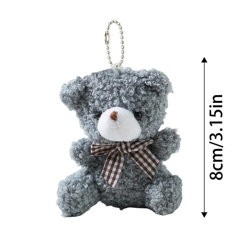 Bag Charm Bear Cartoon Car Keyring Decoration Decorative Backpack Keychain Charm Cute Bag Accessory For Purses Backpacks Plush