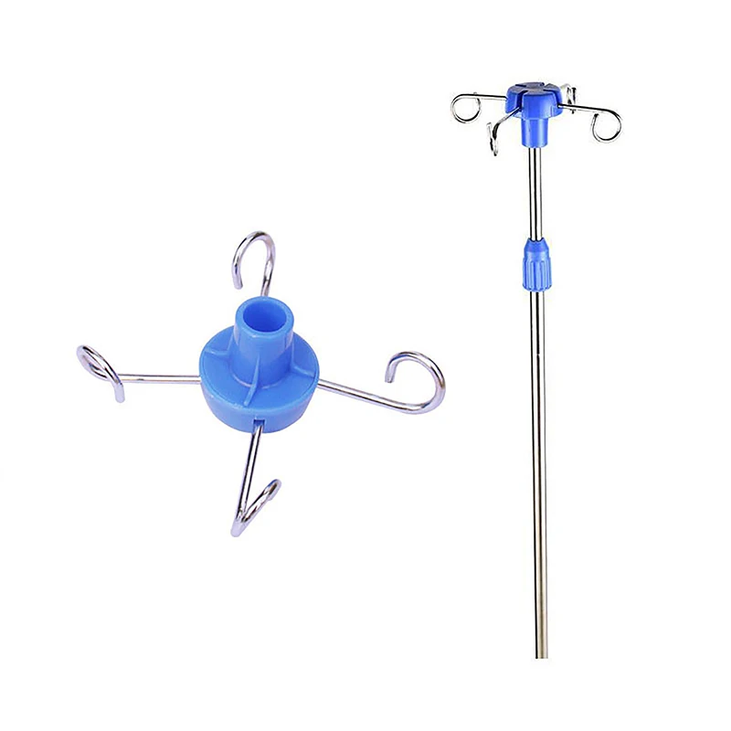 1Pc Hook Infusion Stand Clinic Iv Bag Rack Hanging Pole Hanger Drip Holder Vertical Display Bottle Medical Steel Inverted