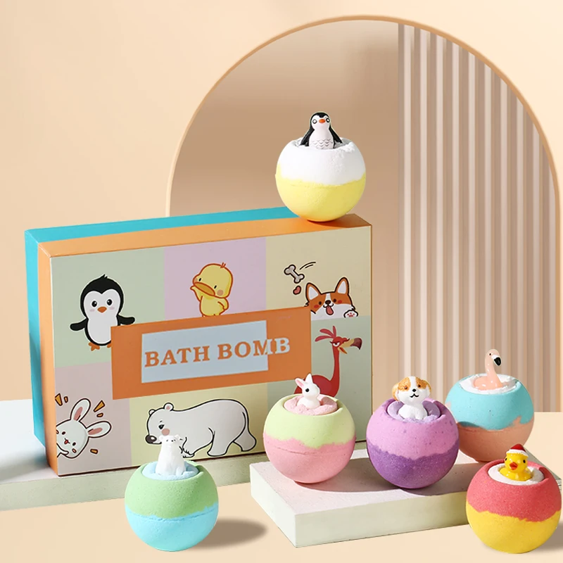 Bath Bombs for Kids with Surprise Toys Inside (6 Pack) - for Kids & Boys and Girls - Holiday Bubble Bath with Cheerful Scent