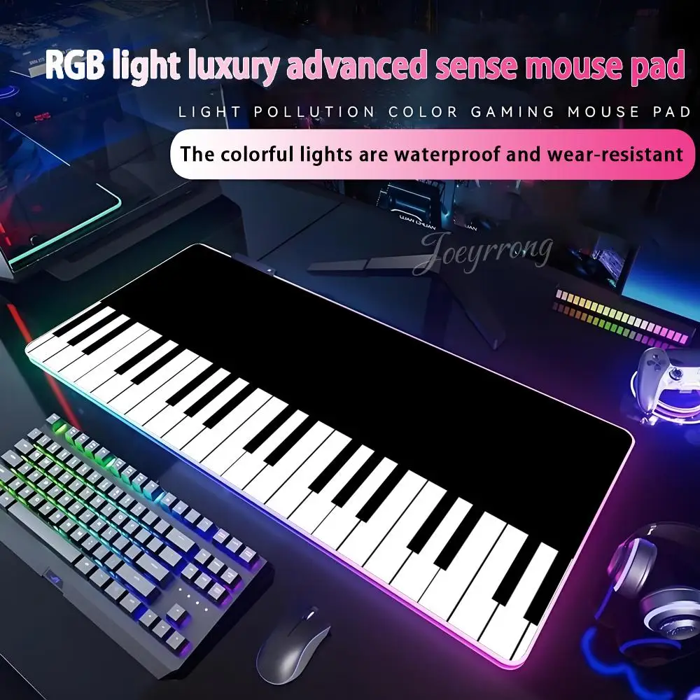 

Trend Vintage Music Notes Piano Mouse Pad For FPS eSports RGB Extended Gaming Keyboard LED Mats Large 1000x500mm XXL Gamer