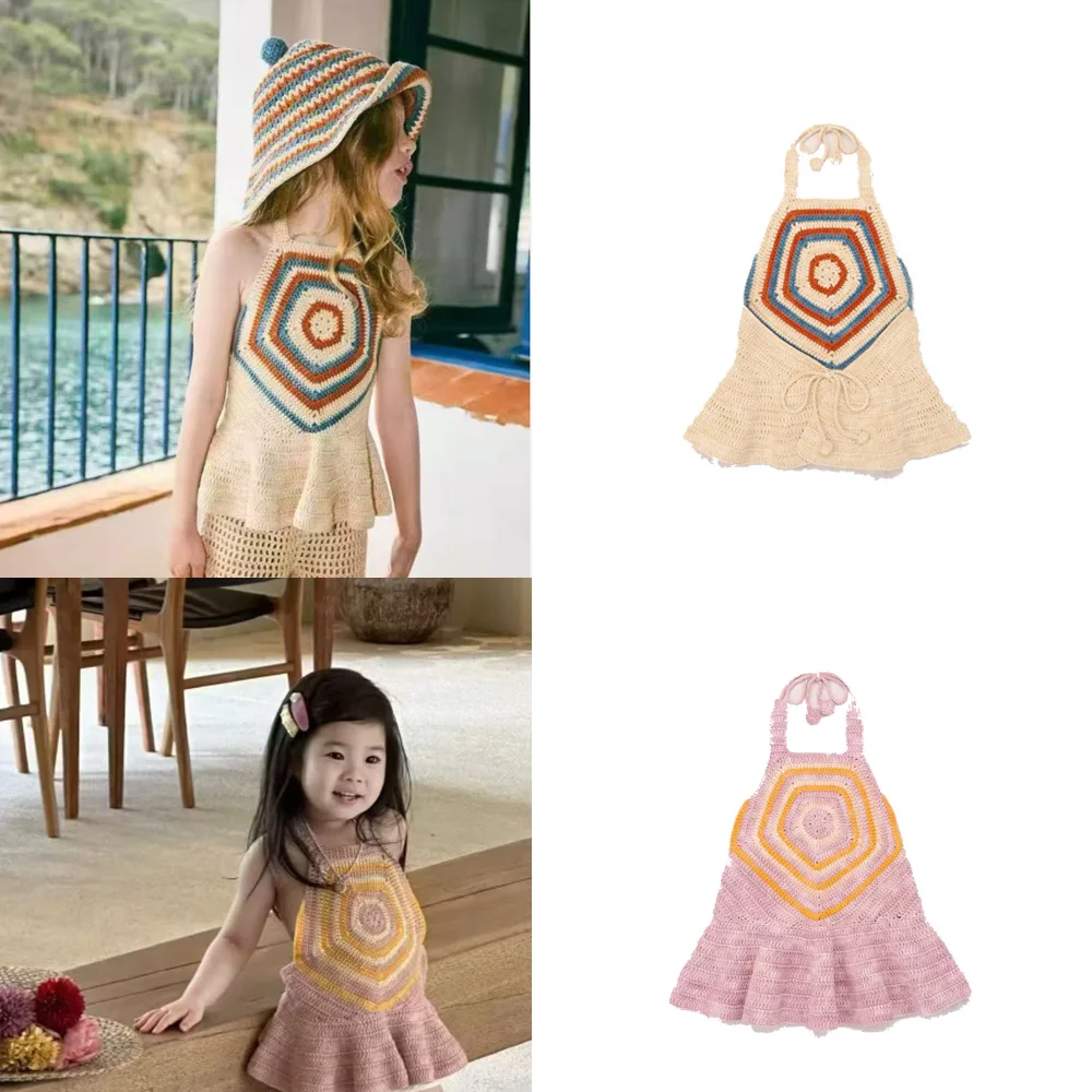 m-p-kids-tops-2026-new-summer-girls-cute-knit-hand-embroidery-tees-tops-outwear-clothing