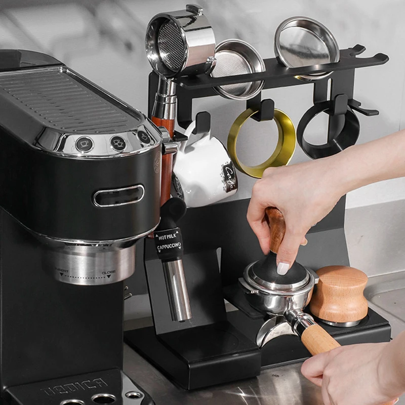 Espresso Portafilter Holder Rack Handle Mat Stand Coffee Tamper Base Barista Accessories Espresso Machine Cleaning Tool view 4