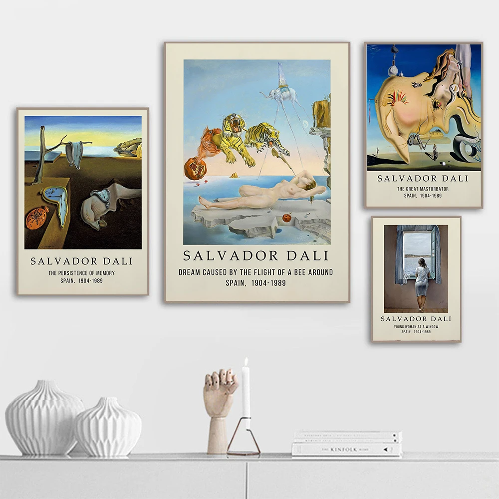 

Surrealism Canvas Twisted Paintings By Famous Wall Art Posters and Print Retro Cubism Pictures For Living Room Home Decor