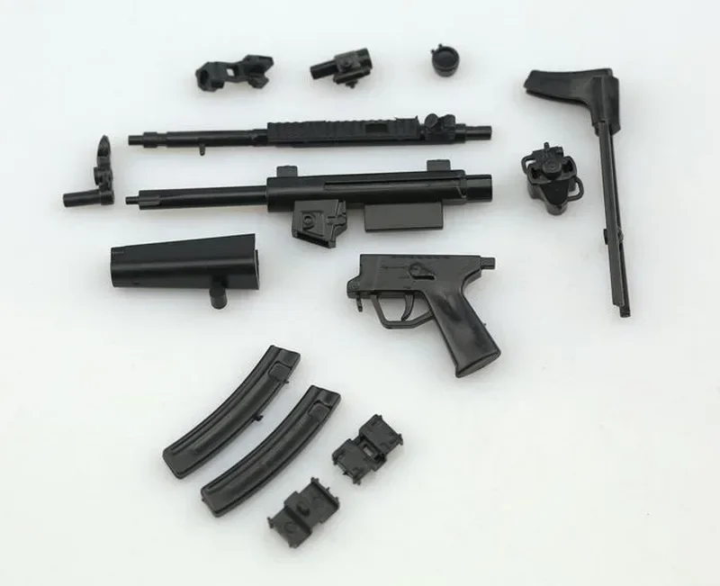 1:6 Scale MP5 Submachine Gun Assembled Firearms Puzzle Plastic Model for 1/6 Action Figure  Building Blocks Boys Gift Toys