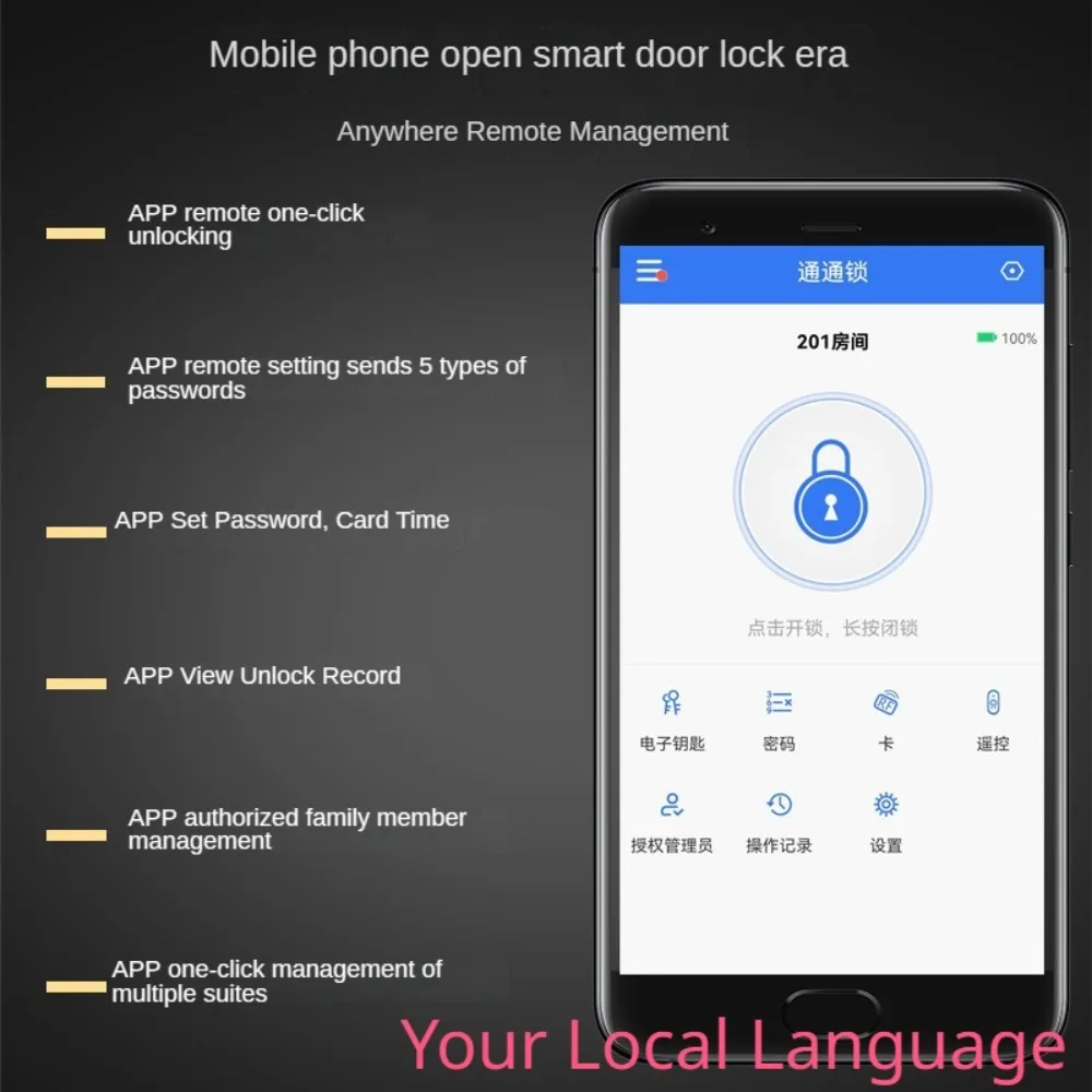 TTLOCK Fingerprint Lock for Hotels, Apartments, Short-term Rentals, and Homestay - Smart Lock