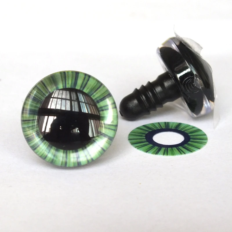 

12-40 мм 20 шт. 3D блестящие безопасные игрушечные глаза, 3D стерео мигающие игрушечные глаза с шайбой