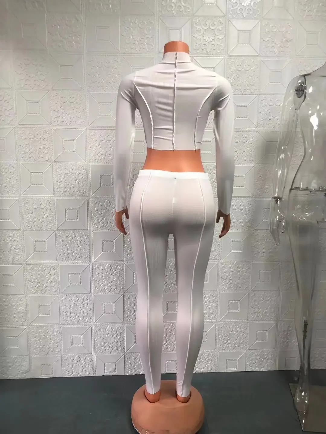 Black 2024 Spring Women's New Fashion Set with Reverse Wear Design, High Waist Slim Fit, Solid Color Two Piece Set YBF28-3