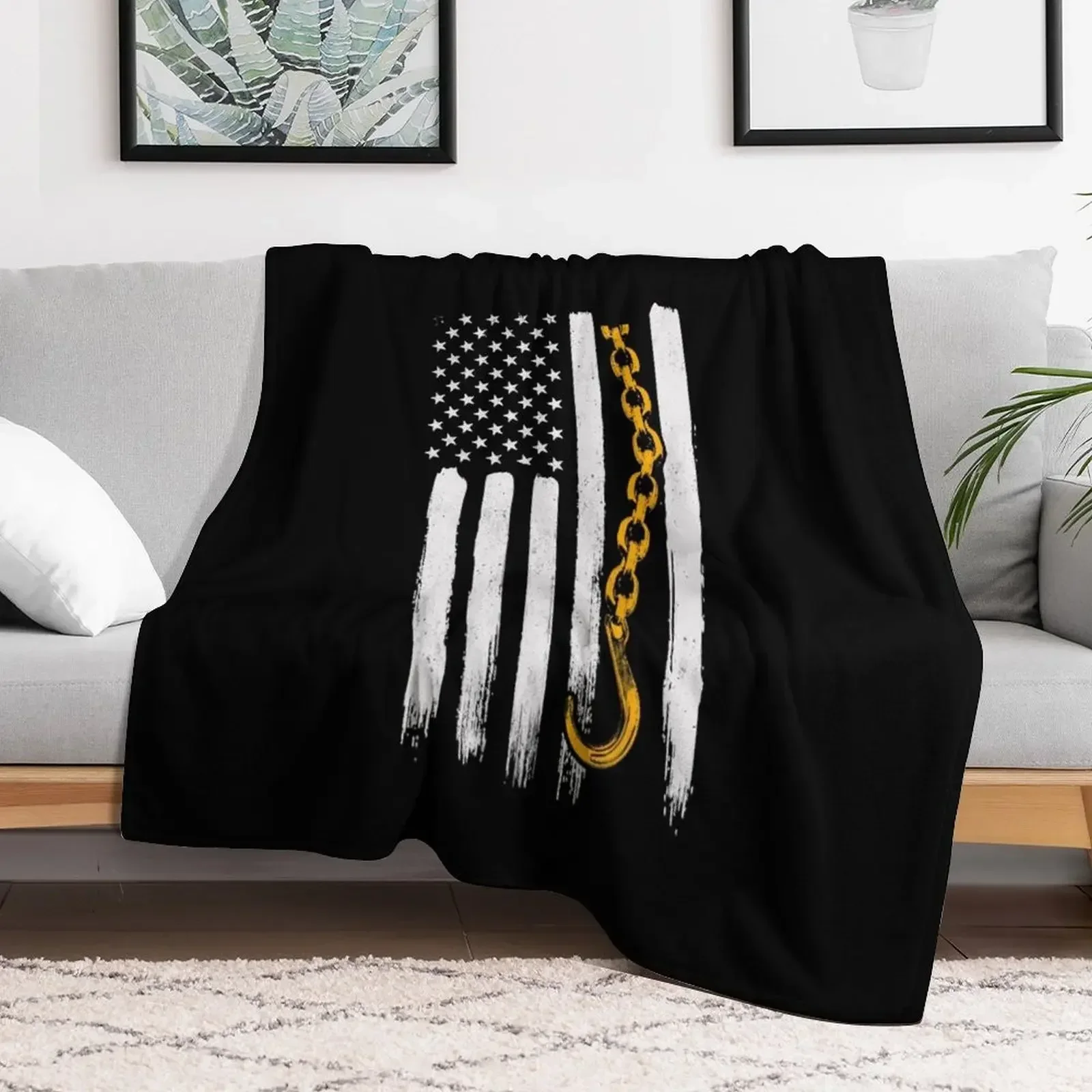 Patriotic Tow Truck Operator Throw Blanket christmas decoration For Baby Nap Blankets