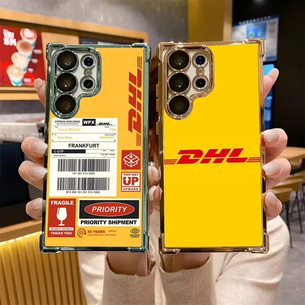 حافظة هاتف DHL Express لهاتف سامسونج جالاكسي S25 S24 S23 S22 S21 S20 نوت 20 لايت Fe Plus Ultra 4G 5G