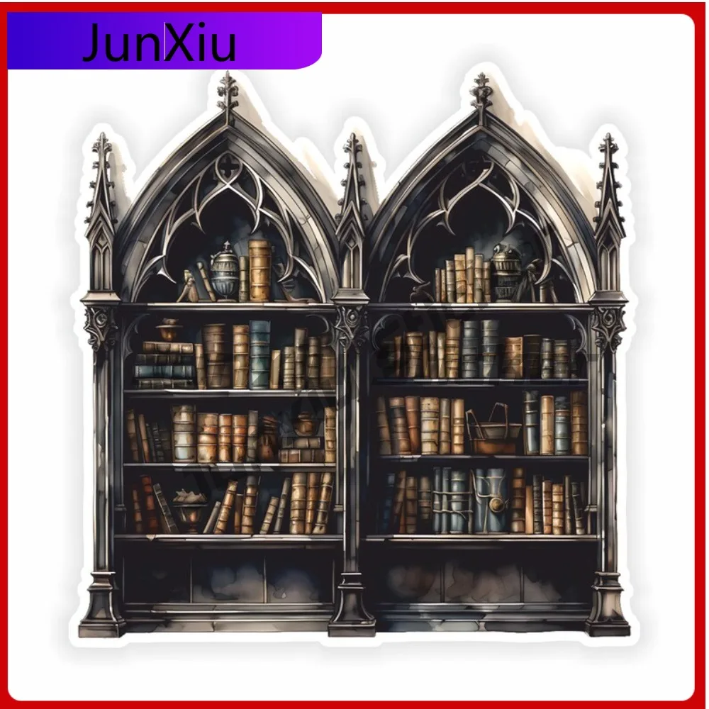

Gothic Bookshelfs Decals Waterproof Vinyl Sticker Motorcycle Custom Decals Car Decoration Piece Refit Accessories For Auto Suv