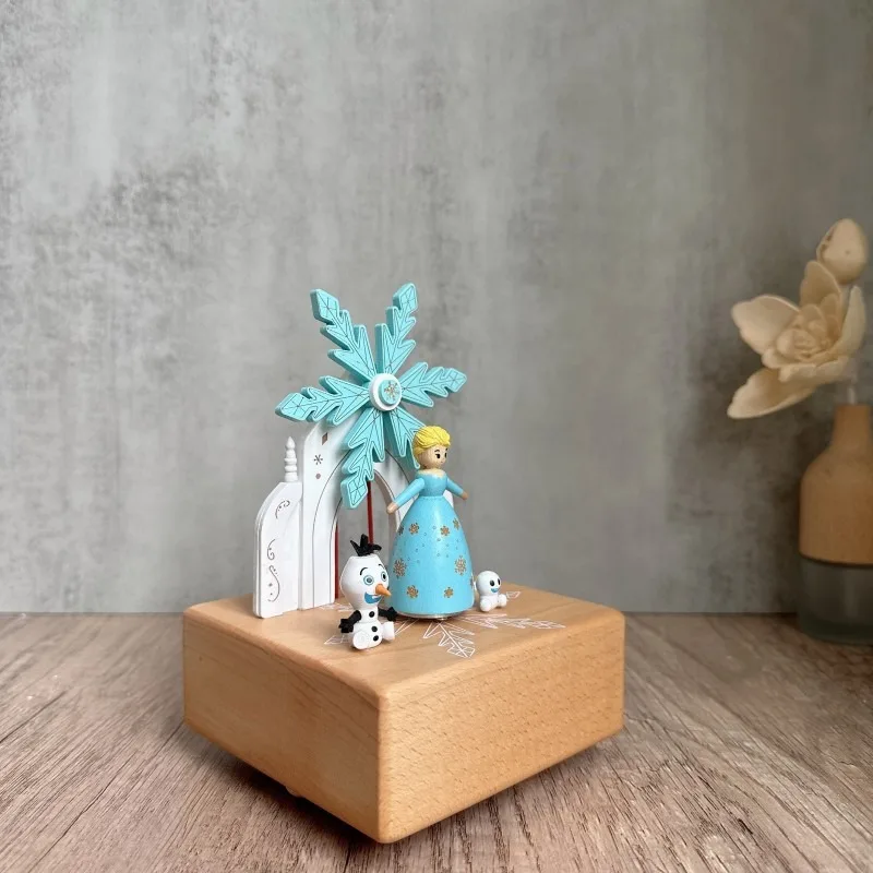 Music Box Windmill Rotating Box Wooden Home Desktop Decoration Gift Girl Birthday Gift Christmas Children Toy Wedding Souvenirs