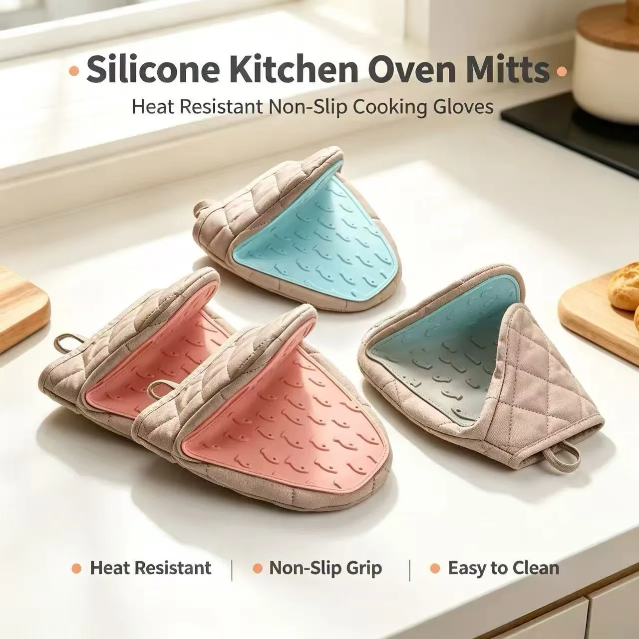 Fish Shaped Silicone Anti-Scald Oven Gloves Multi-Purpose Kitchen Tray Dish Holder Gloves for Baking And Cooking