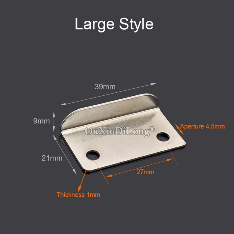 100PCS Metal Desk Cabinet Lock Strike Plate Home Office L Shape Right Angle Drawer Cabinet Lock Catch Hasp Hardware Fittings