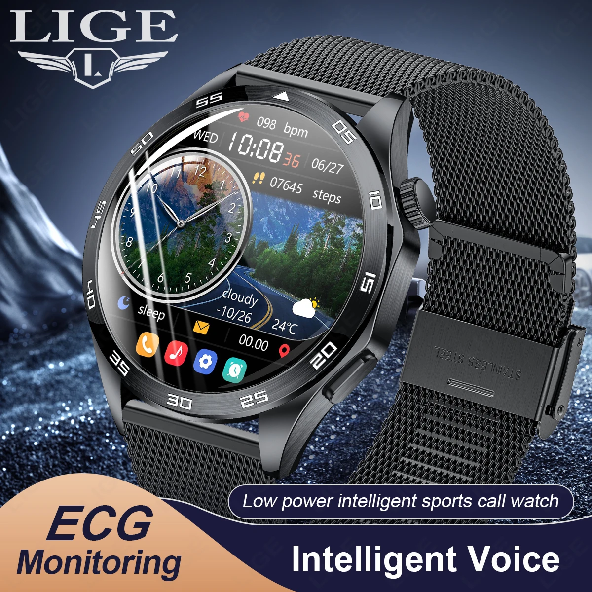 

2026 New For Android IOS GT4Pro Smart Watch Men NFC GPS Tracker AMOLED 360*360 HD Screen Heart Rate Bluetooth Call SmartWatch