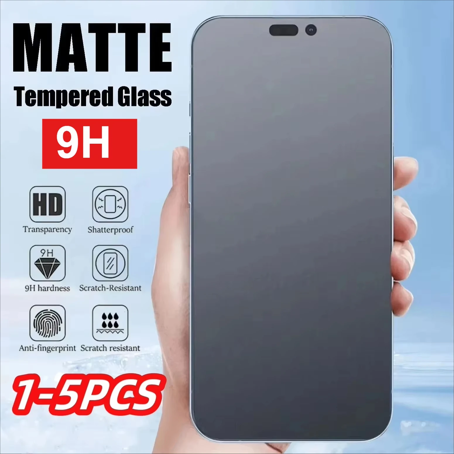 Matte Anti Glare Screen - 1-5 قطع من الزجاج المقوى المطفي