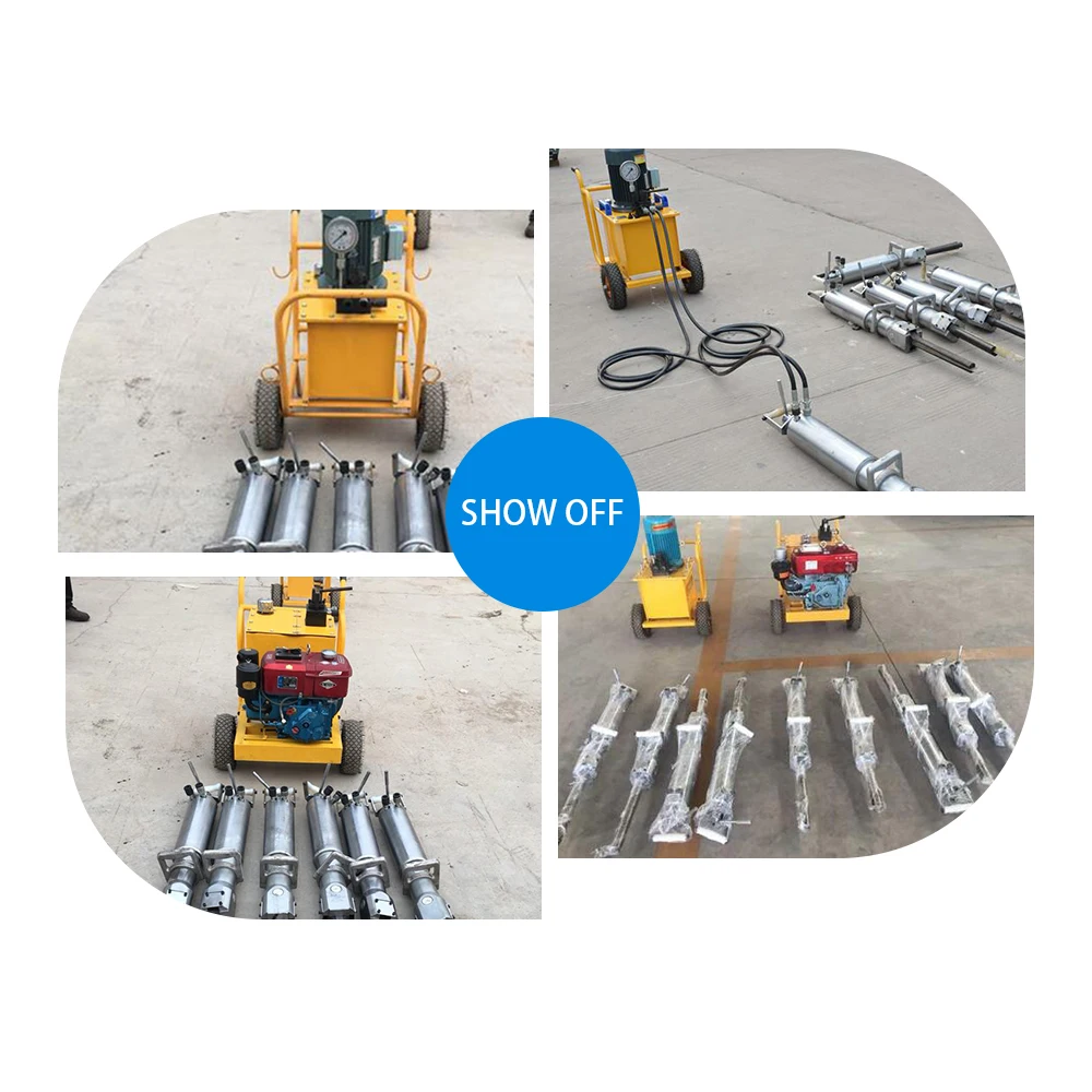 Hydraulic Stone Splitter Machine Concrete Demolition Stone Block Silent Cracking Hydraulic Stone Rock Splitter