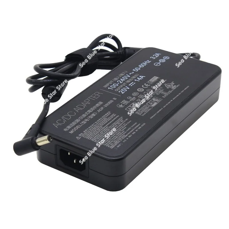 20V14A 280W 5.5 * 2.5mm 6.0 * 3.7mm 7.4 * 5.0mm Laptop Charger, Power Adapter, Suitable for ASUS Slim Computer