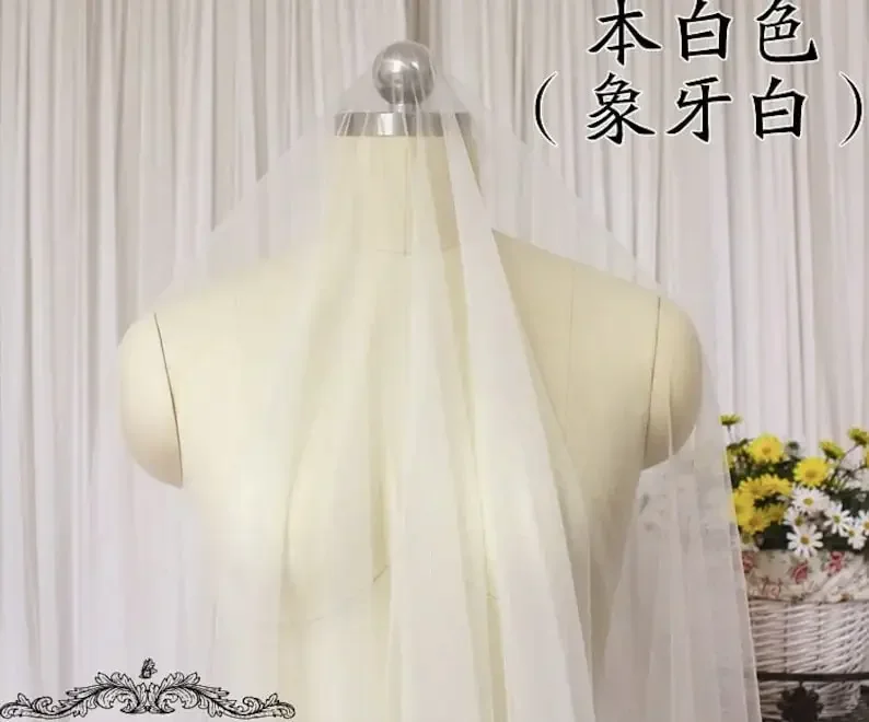 6 Colors 1.5M width pure white Lace Fabric Ivory soft Mesh Tulle Fabric For Baby Tutu Dress, Gowns, Wedding veil lace