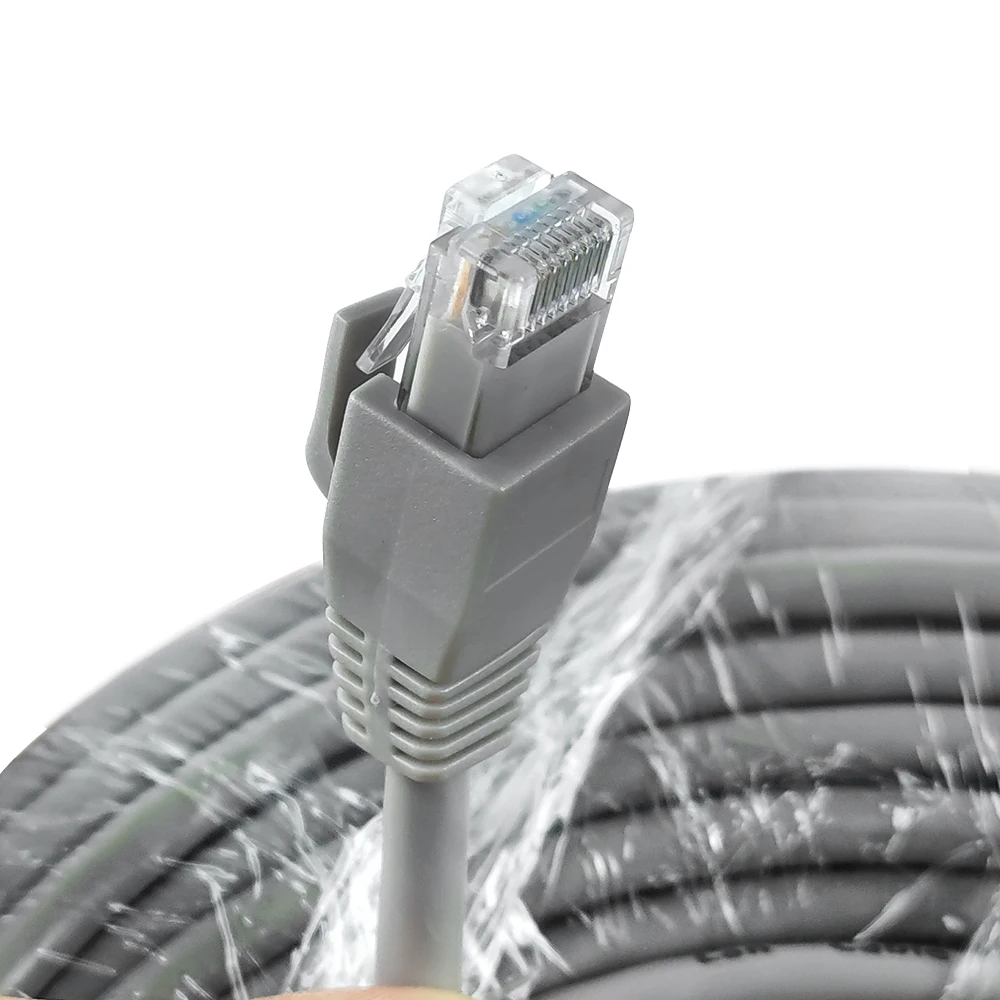 Hikvision CAT5E POE Cable 100FT Premade Ethernet Cable for IP Security Camera NVR Surveillance System Gray