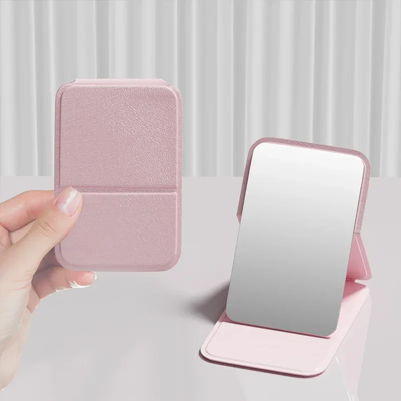  Portable Handheld Mini Makeup Mirror, Dormitory Tabletop And Office Use, Adjustable And Portable Folding Mirror 