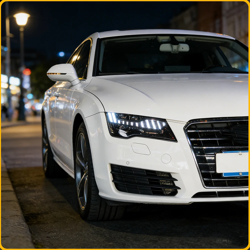 Car Front Lamps For AUDI A7 2011-2014 Upgrade RS7 Style LED Projector Lens Headlights Assembly Plug and Play Streamer Turn Light