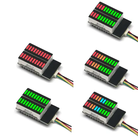 Dual 10‑Segment Music Rhythm LED Indicator Light Audio Signal Level Meter Spectrum Atmosphere Lamps DIY DC 9V-12V CAR Amplifiers