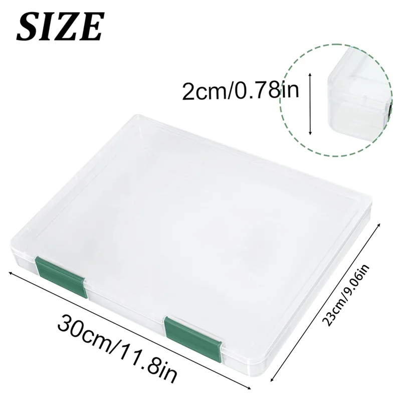 GW-8PCS A4 Bestand Draagbare Project Case, draagbare A4 Bestandsdoos Plastic Scrapbook Papier Opbergdoos Voor 8.5X11inch Briefpapier