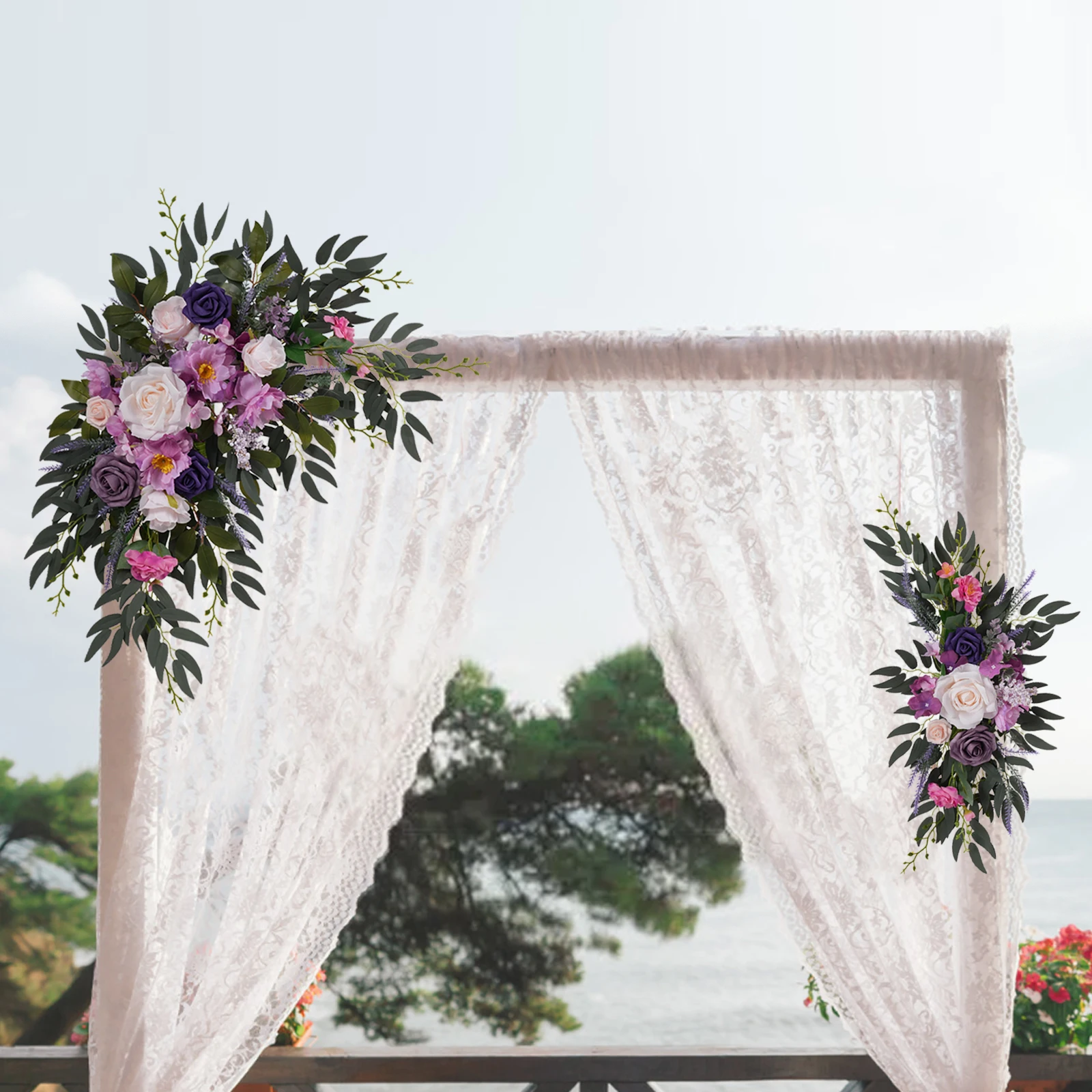 

Lavender Purple Wedding Arch Flower Decoration Kit, Artificial Wedding Arch Flowers Kit, Artificial Flowers for Wedding Decor