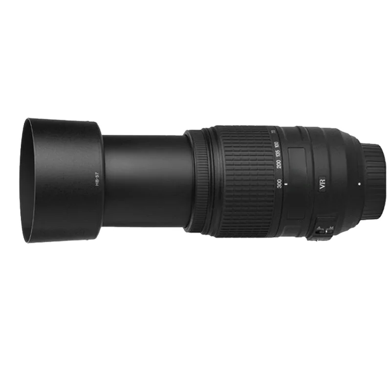 غطاء عدسة HB-57 يومي لكاميرا نيكون AF S 55-300 مللي متر F4.5-5.6G ED VR ملحقات التصوير الفوتوغرافي