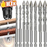 Multifunction Drill Bits 4-Blade Saw Tooth Eccentric Drill Bit Tile Drilling Concrete Special Impact Drill Extended Cross Bits