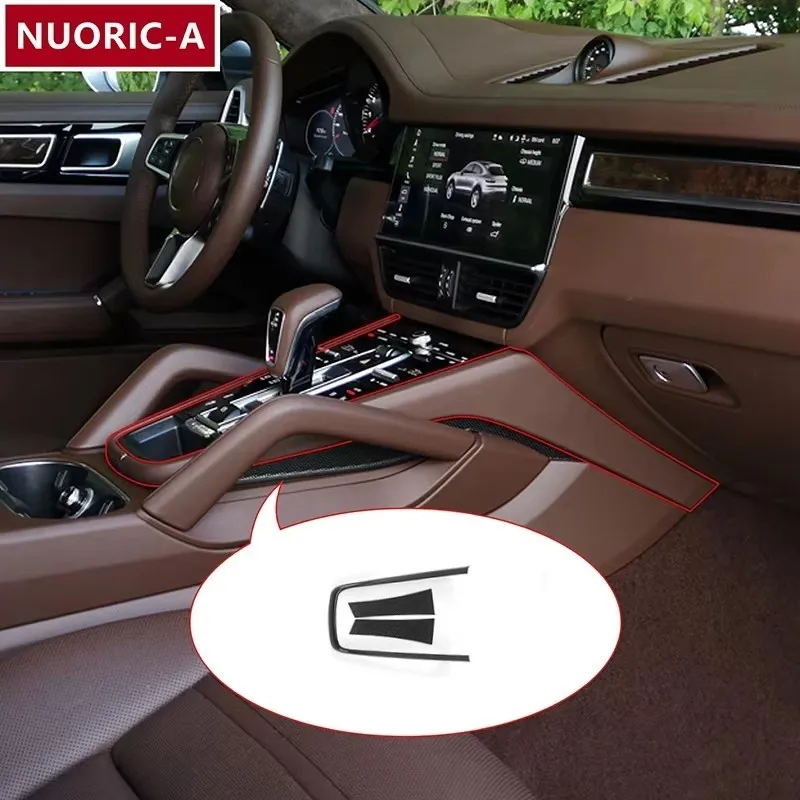 

Для Porsche Cayenne 2018-2021 Стайлинг автомобиля, центральная консоль, рамка переключения передач, декоративная крышка, отделка из АБС-пластика, аксессуары для интерьера, наклейка