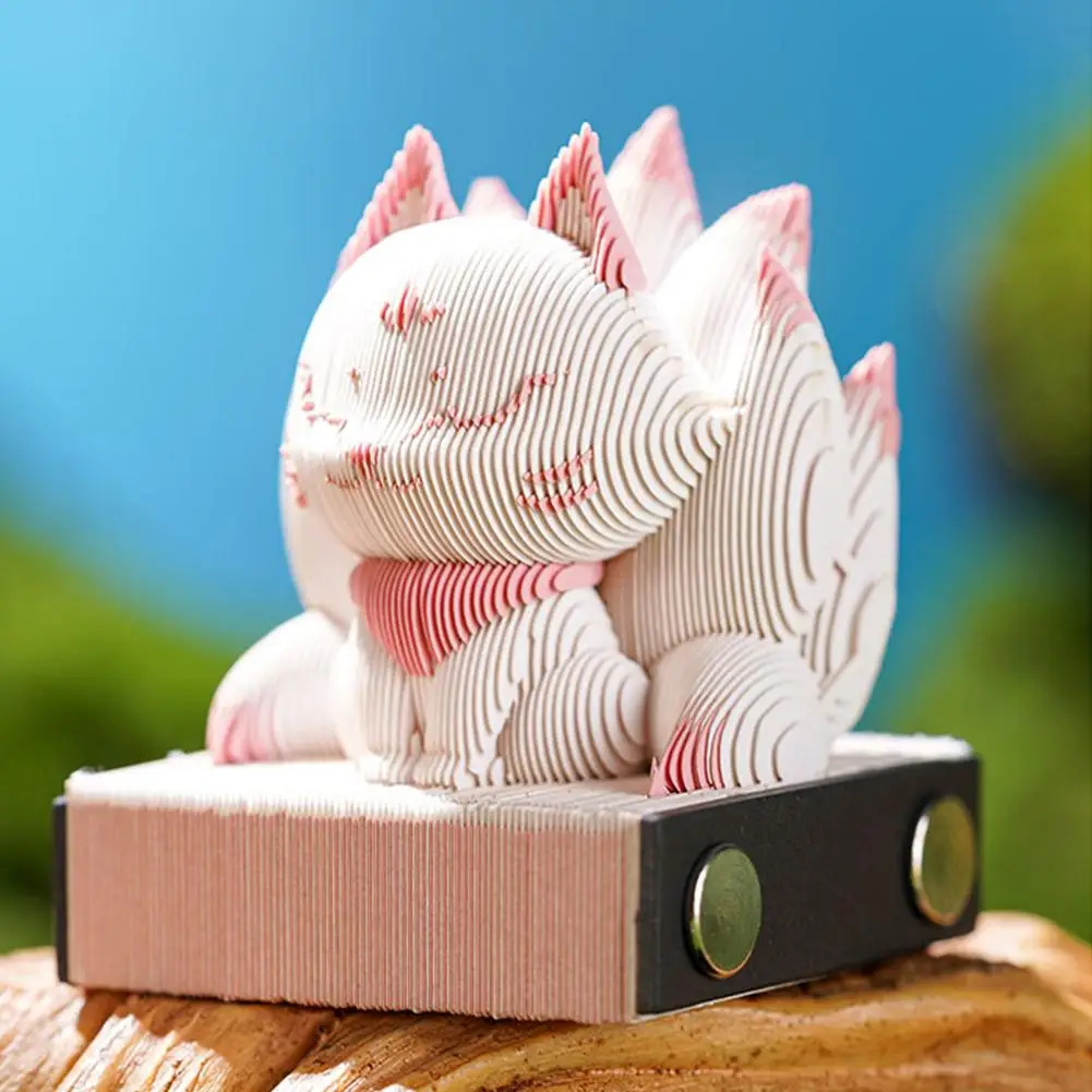 2025 Creative 3D Stereo Note Paper Carved  Gift Desktop Ornaments