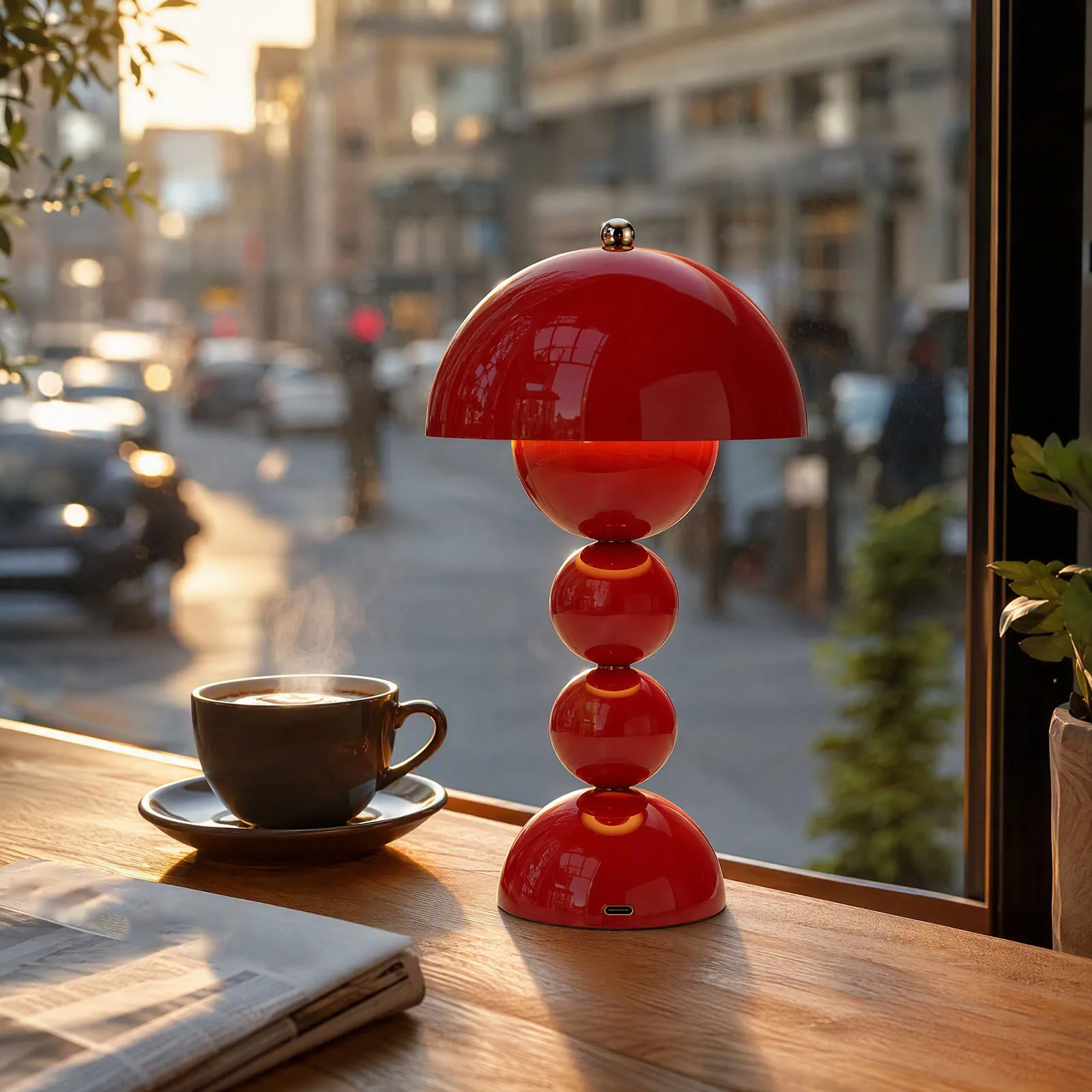 Vintage Mushroom Flower Bud Desk Lamp USB LED 3 Color Modes Warm Neutral White Bedroom Night Light Decor Gift view 4