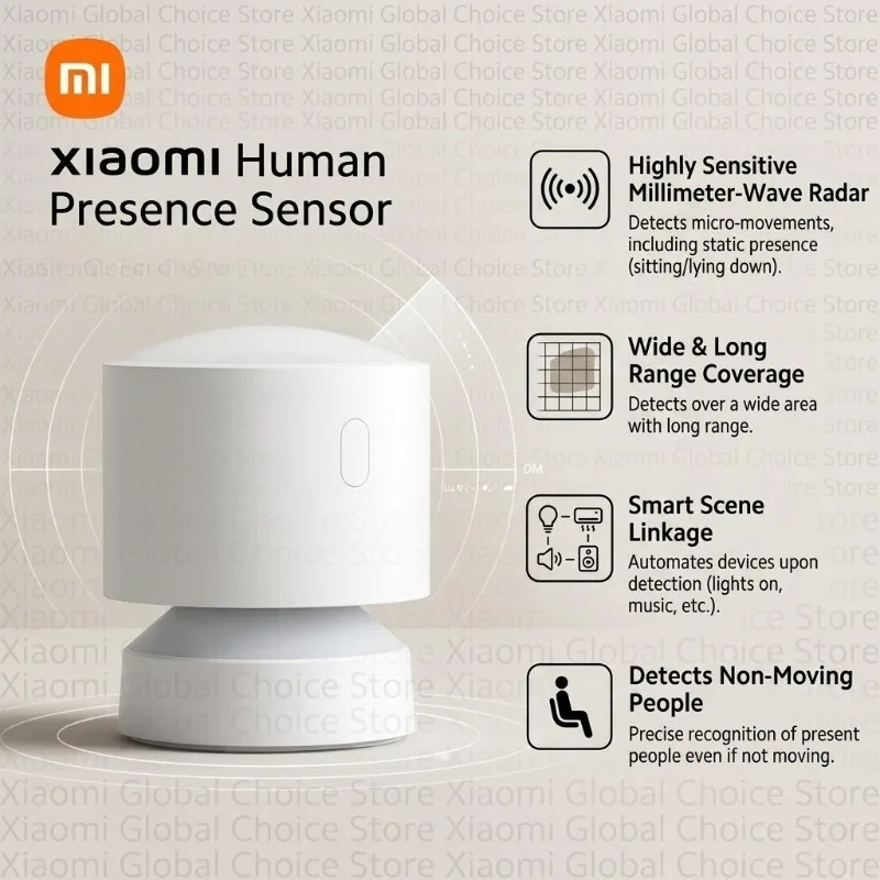 

Xiaomi Human Presence Sensor Bluetooth 5.0 Smart Wireless Home Connection Body Motion Sensors Works Precise Perception Home New