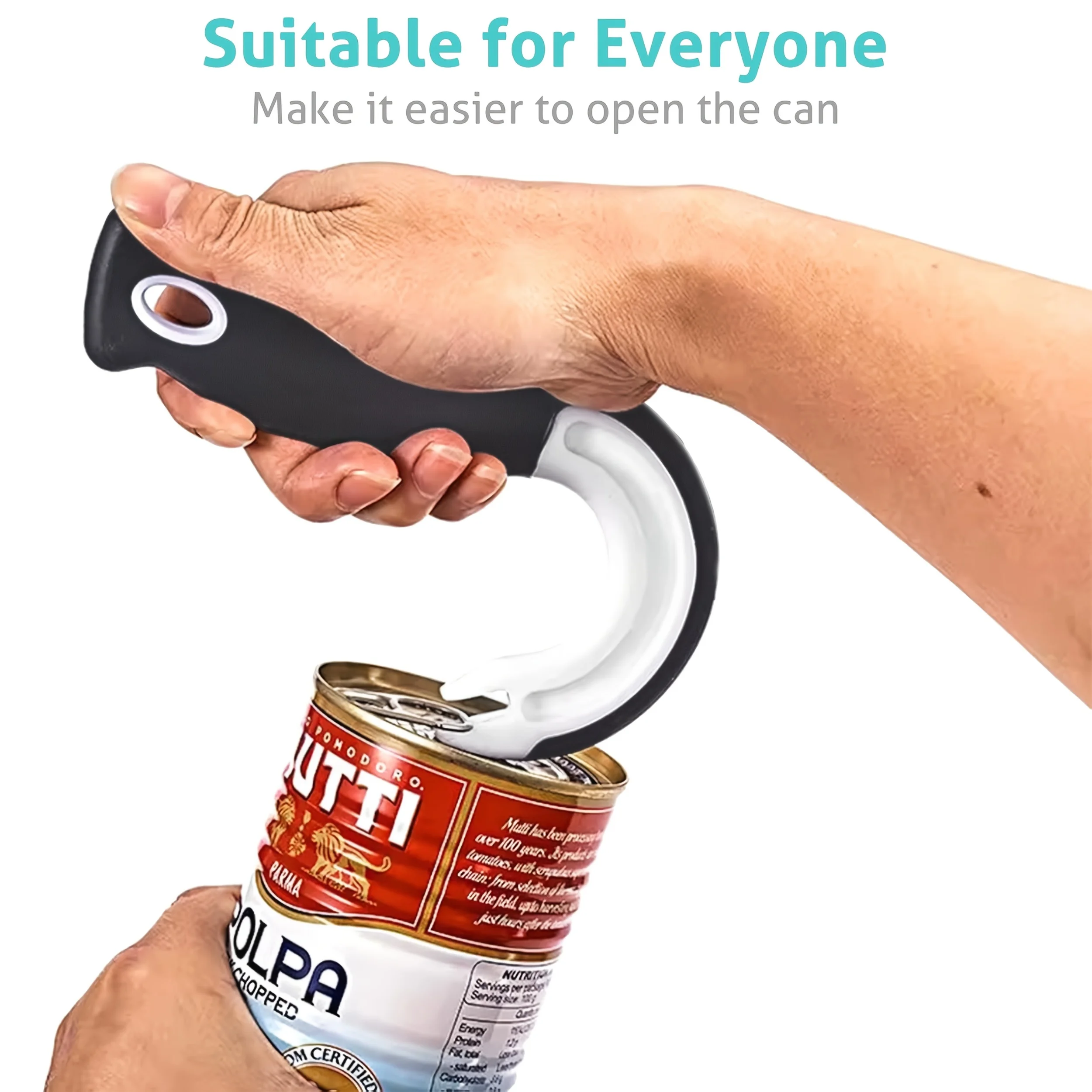 New Easy-Grip Can Opener—Durable Plastic Material, Suitable for Both Home and Restaurant Use, Perfect for Christmas Parties