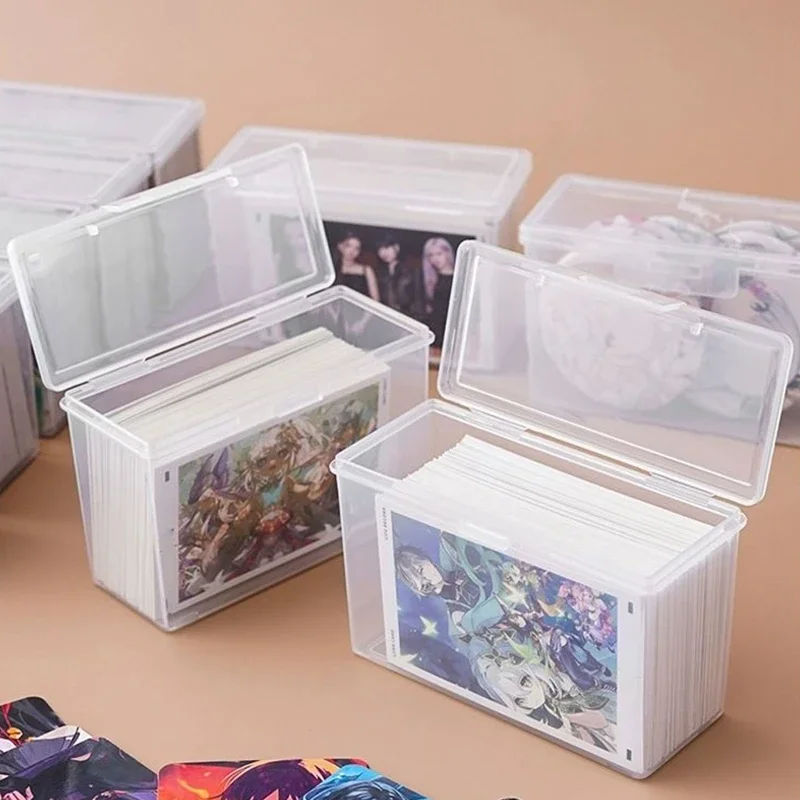 Kpop Cards Storage Box Photo Card Storage Case Kpop Photocard Holder Picture Collection Container Office Desk Organizer 보관