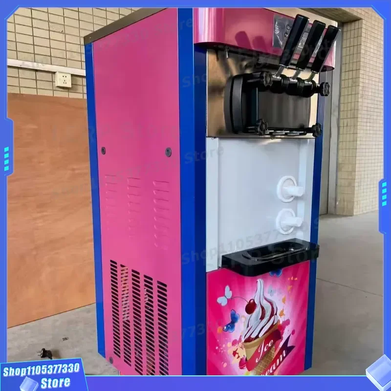 Commercial Stainless Steel Soft Ice Cream Maker Electric Automatic Machine for Hotel Restaurant Food Store High Efficiency