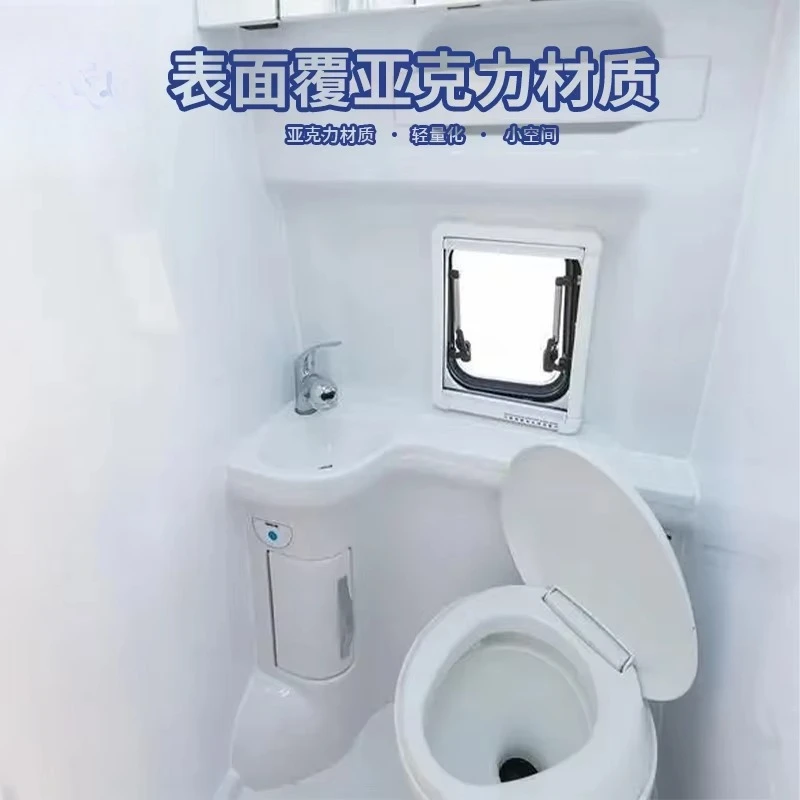 RVS Caravan Campers Traveling Trailers Acrylic Plastic Folding Sink With Shower Head And Mirror In Bathroom Y970LR