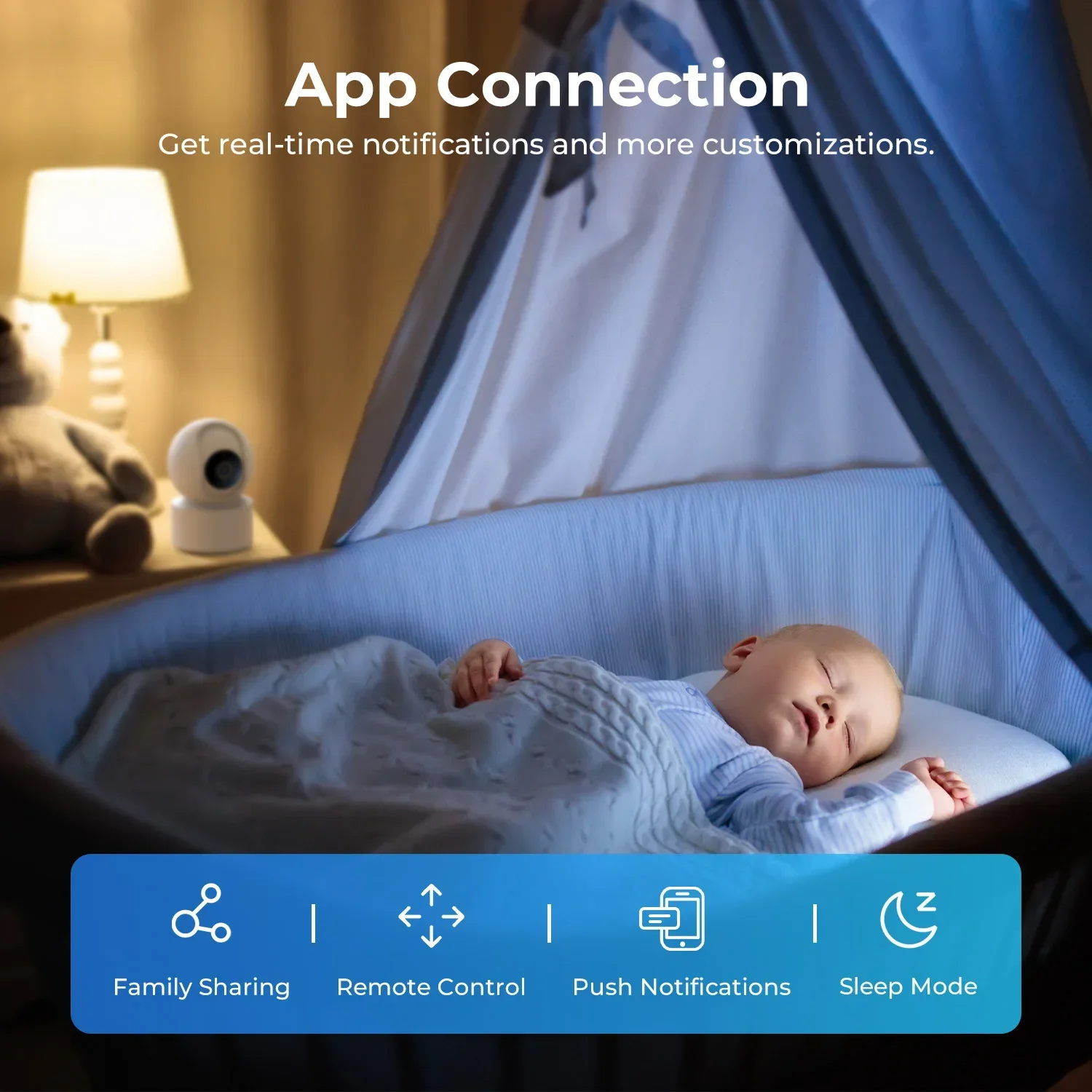 IMILAB C22 3K Security Indoor Camera - 360° View Home Camera with Color Night Vision for Baby/Pet Monitor WiFi6 AI Detection