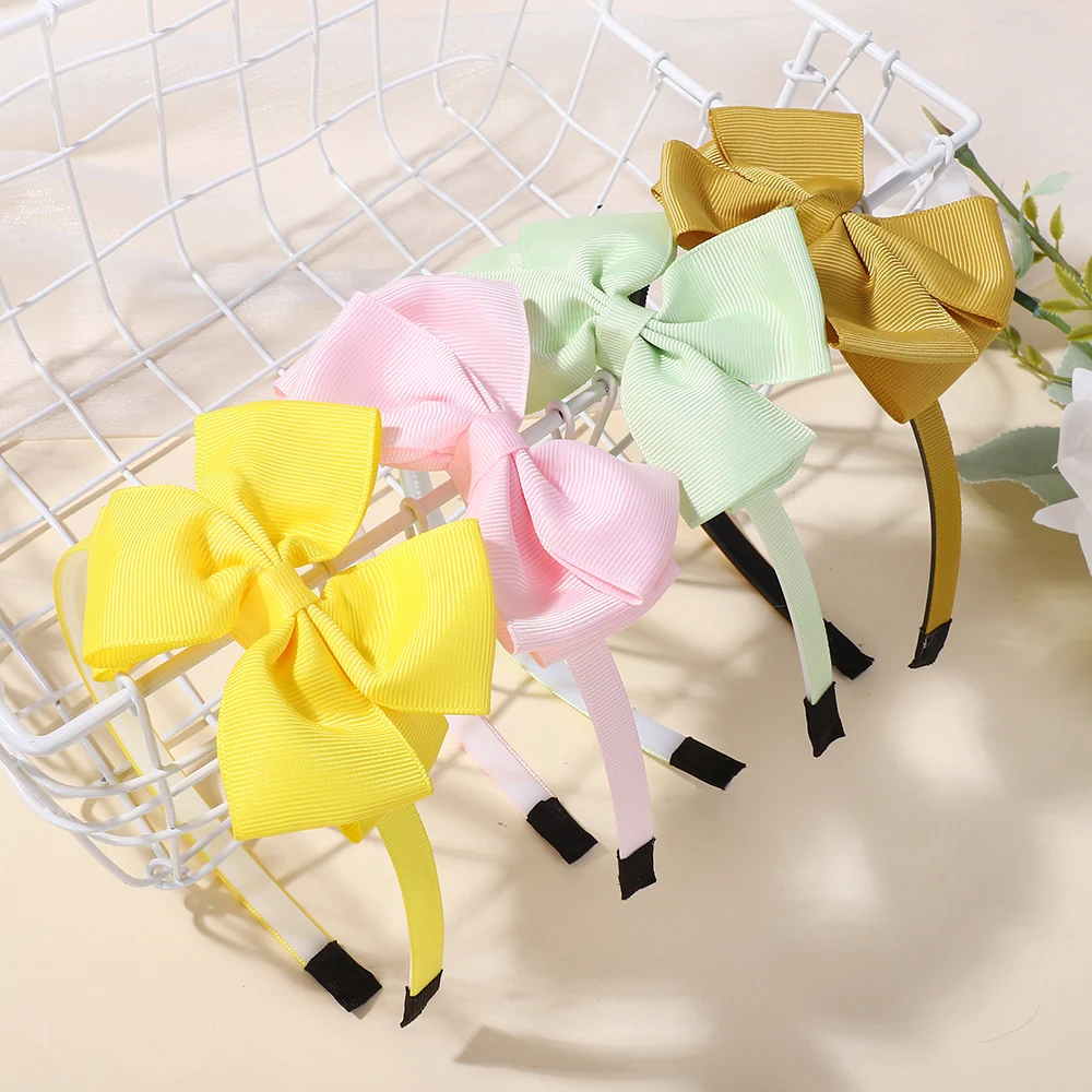 

20pcs Cute Random Color Ribbon Handmade Hair Bows Hair Bands for Girls Headband 20 Colors Children Kids Hair Accessories Whol
