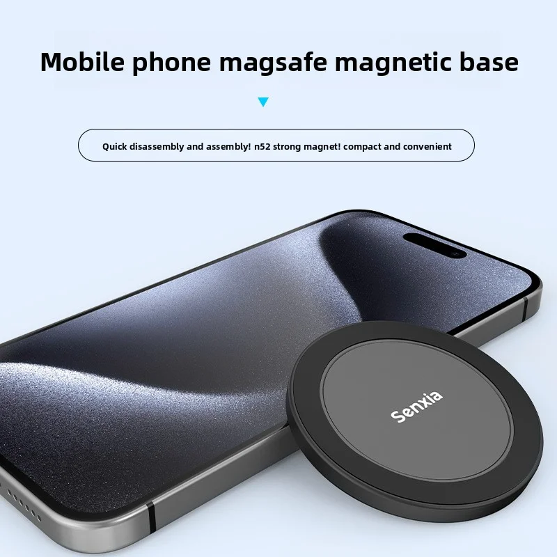 

Strong Magnetic Plate Pad Sticker Mount Magnet Stand For IPhone 13 14 15 16 Series with 1/4 Screw Hole Phone Holder Tripod Parts