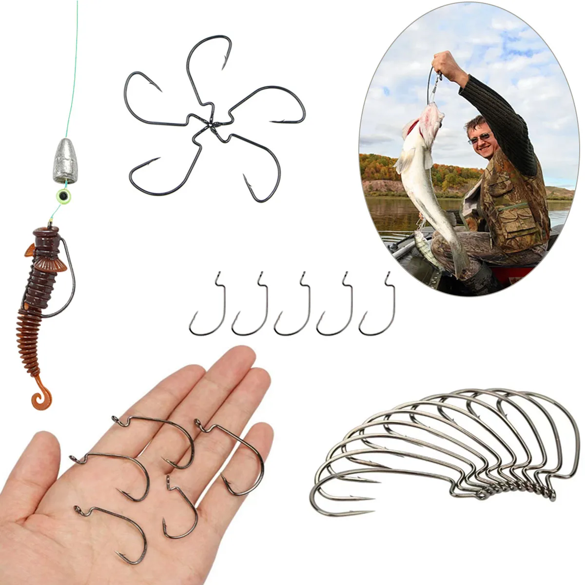 Telescopic Fishing Rod Reel Combo 45pcs Portable Kit Spinning Reel Lures Hooks Tackle Box for Freshwater Saltwater Sea River