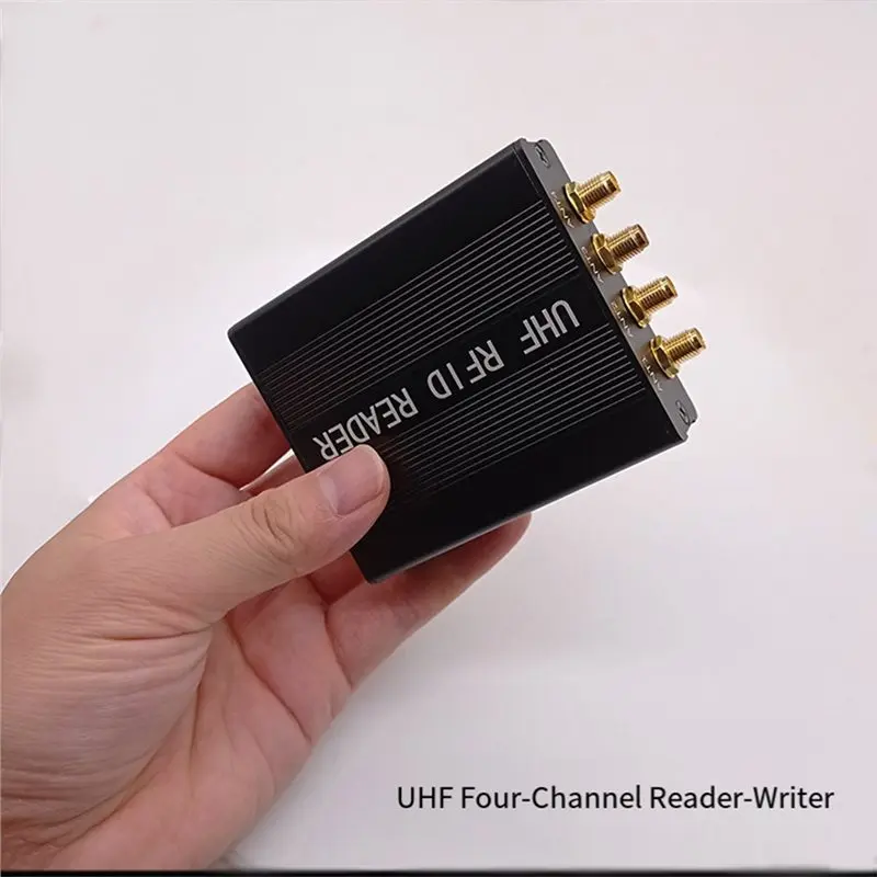 B63B-SMA Female Connector UHF RFID Reader 15M Read Distance 4 Port RS232 Interface EU PLUG