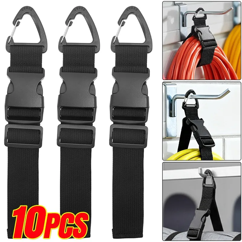 Adjustable Extension Cord Organizer Reusable Heavy Duty Cable Hose Storage Hanger With Buckle For Workshop Cable Management Tool