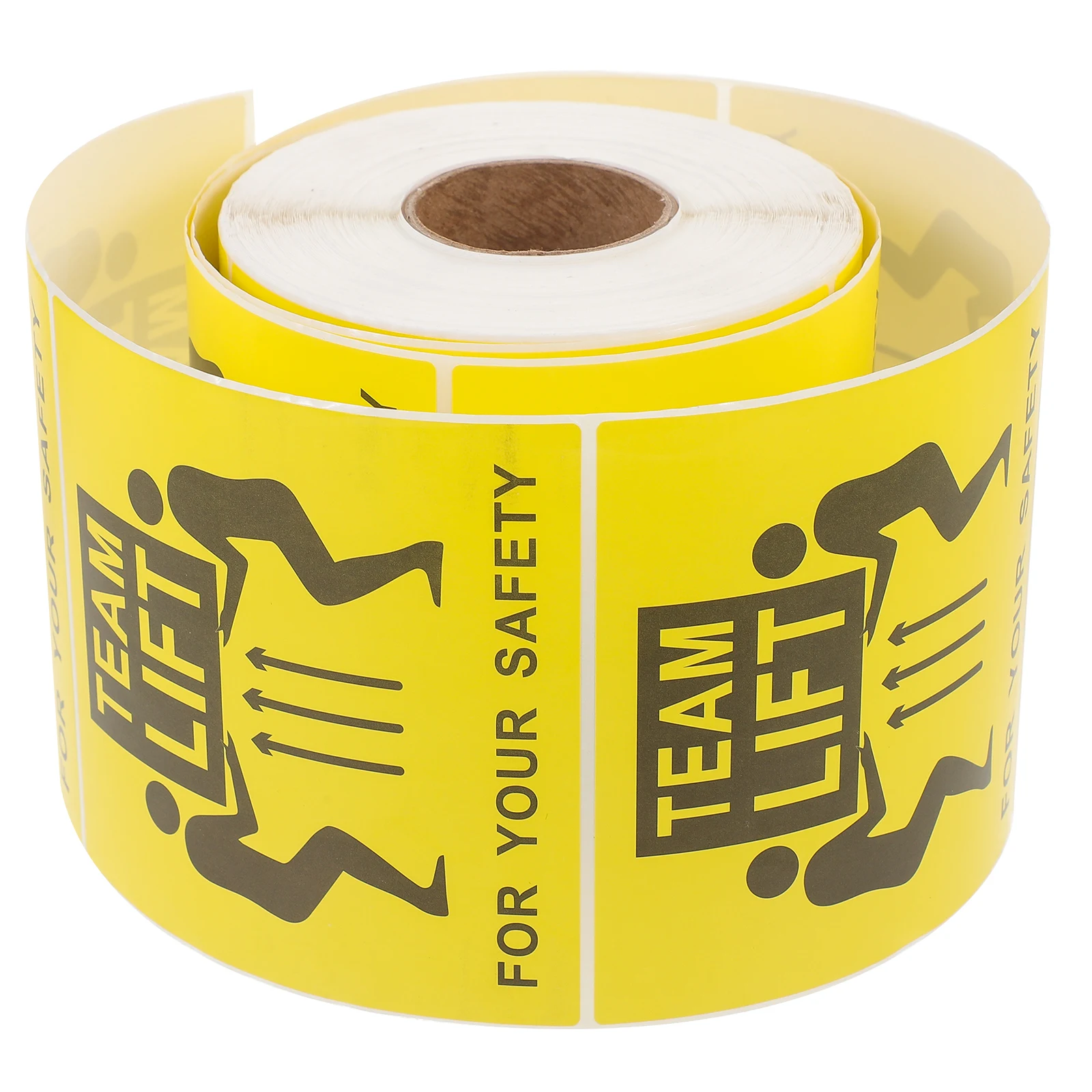 重機ステッカー チームリフトラベル 500枚入りロール 倉庫棚管理用 注意 重量物輸送