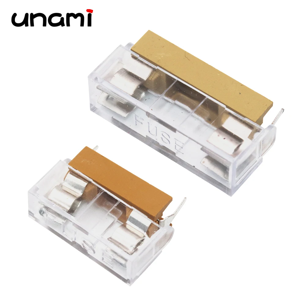 10Pcs 5x20mm Glass Fuse Holder with Transparent Cover Insurance 6x30mm Fuse Tube PCB Board Socket Box