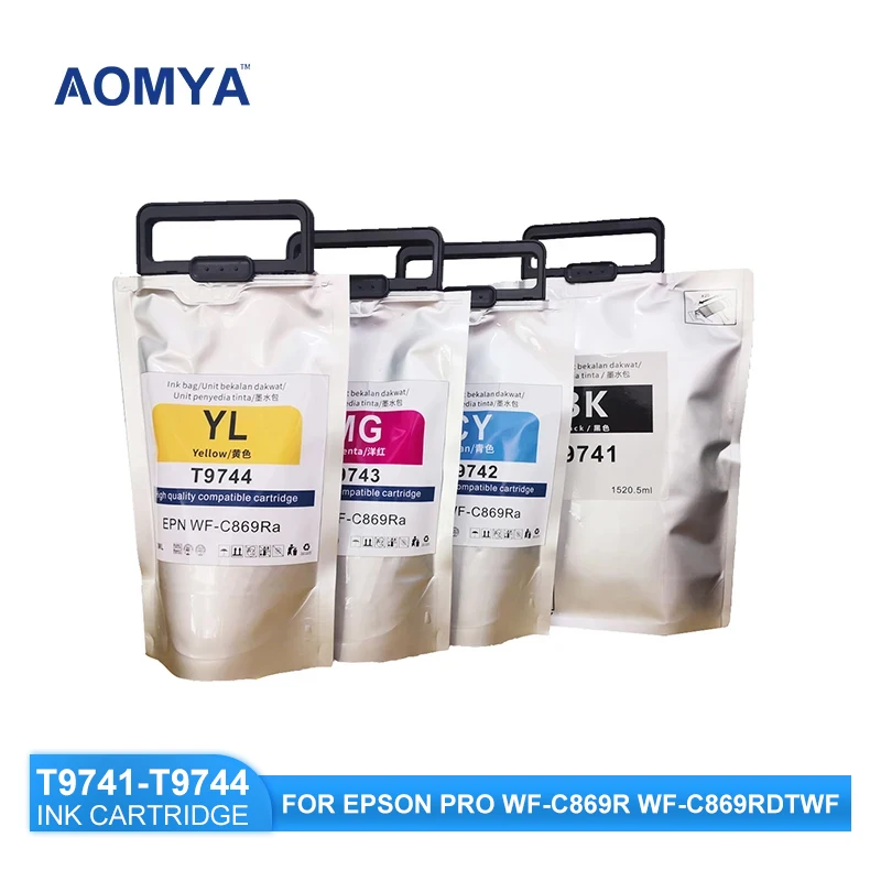 

T9741 T9742 T9743 T9744 Ink Pack With Pigment Ink And Chip For Epson Pro WF-C869R WF-C869RDTWFC WF-C869RD3TWFC Printer T9741XXL