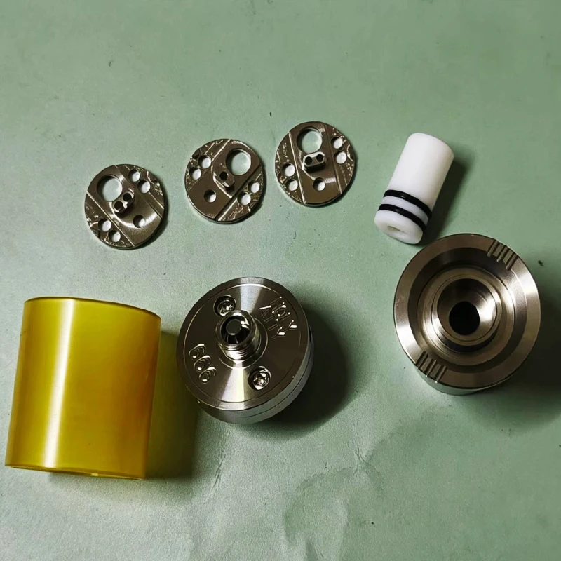 YFTK Mea Culpa Style MTL RTA Yeniden Yapılabilir Tank 316ss 22mm 3.5ml Tek Bobinli 4 Hava Diskli PC Donanım Aksesuarları VS Kuma V4